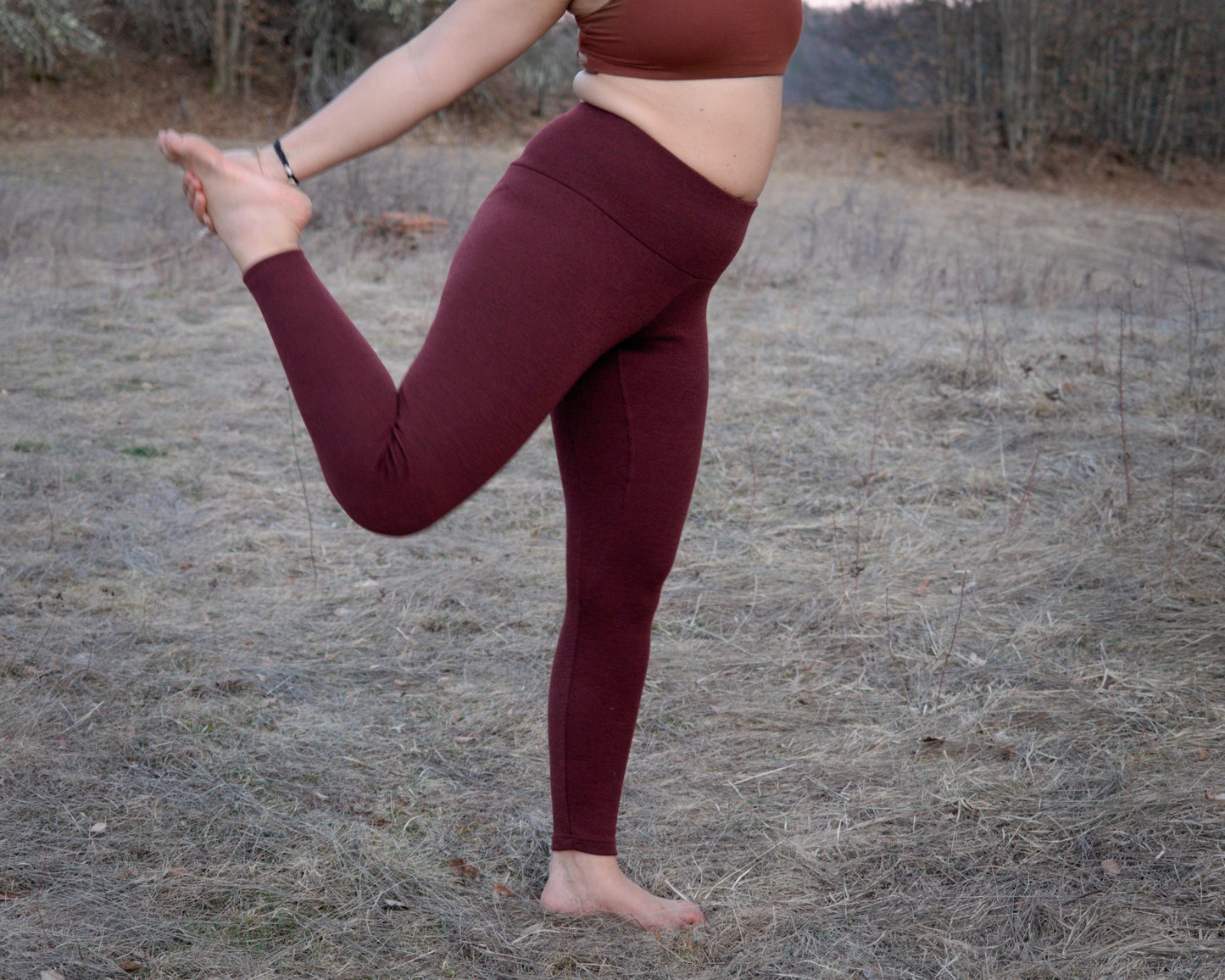 High Waist Merino Leggings | 100% Merino Wool Thermal Pants for Women