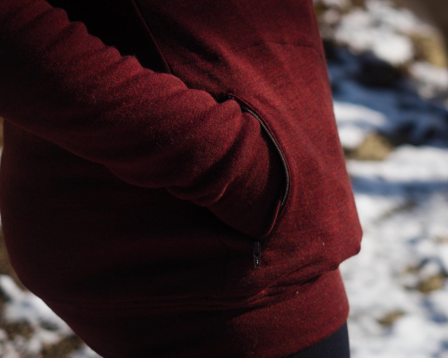 Double Layer Women's Merino Hoodie | Extra Warm Wool Fleece Zip-up Sweater