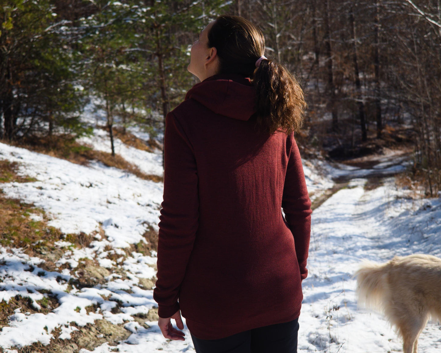 Double Layer Women's Merino Hoodie | Extra Warm Wool Fleece Zip-up Sweater
