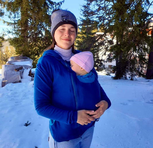 Babywearing Hoodie from Merino Wool