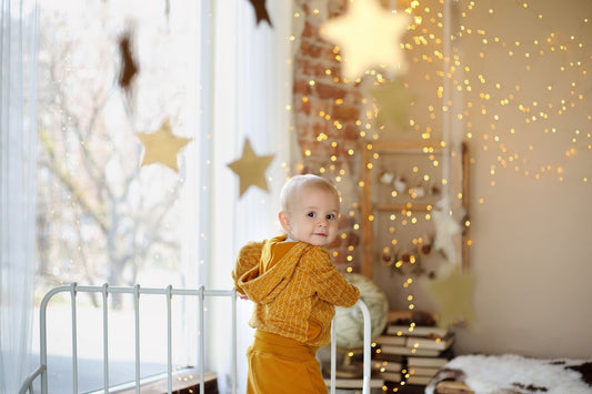 Ochre Merino Wool Set for Kids: Hoodie and Pants