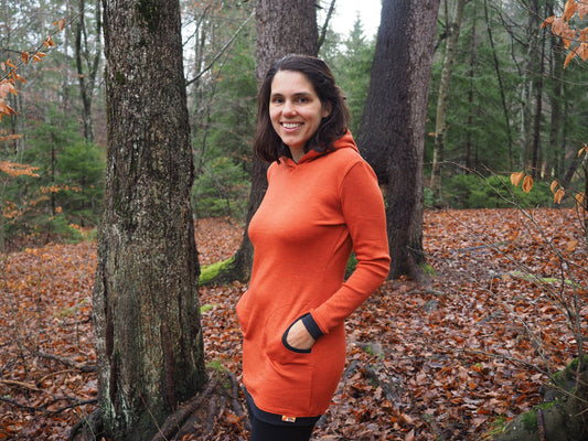 Hooded Merino Wool Dress