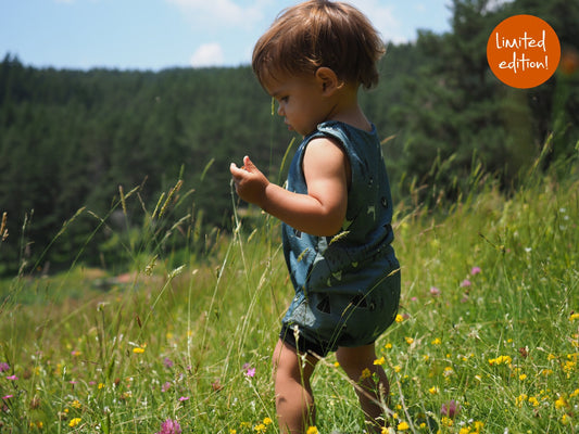 Summer romper from 100% merino wool