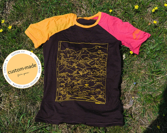 Custom-made Mountains of Europe Merino Shirt