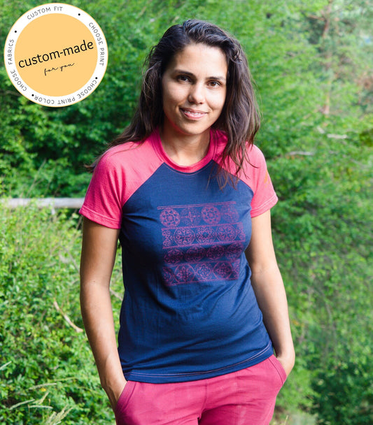 Mandala print merino shirt