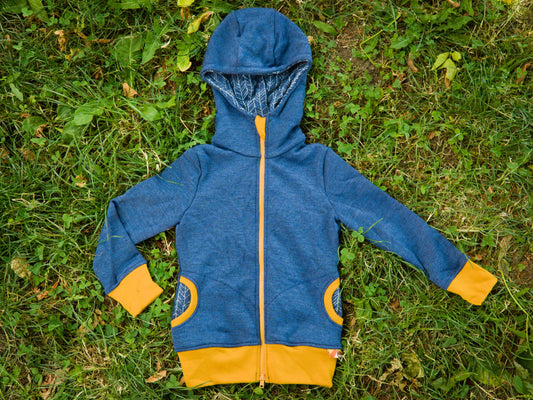 Colorful Kids Merino Sweater with Zipper