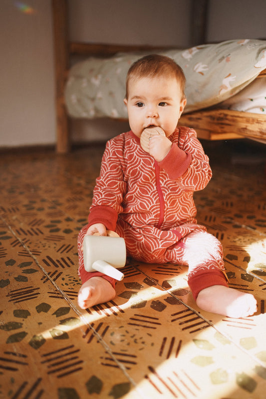 Merino Wool Onesie with Zipper