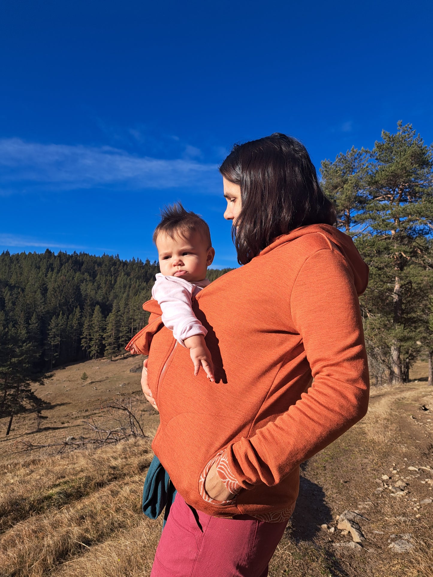 Women's Babywearing Hoodie from Merino Wool