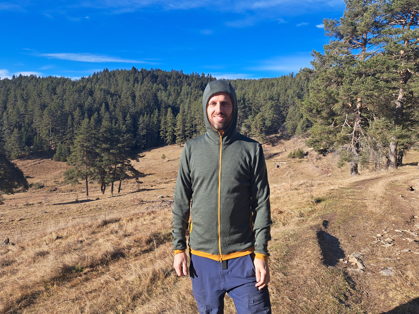 Hoodie aus Merinowolle mit Babytragezusatz