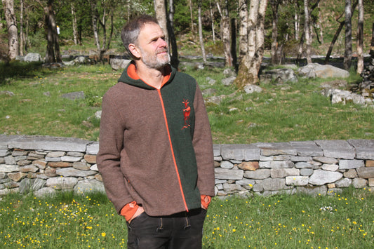 Wolljacke mit Reissverschluss und Kängurutasche