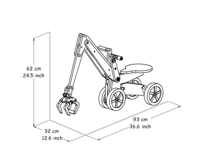 Wooden Excavator for Children