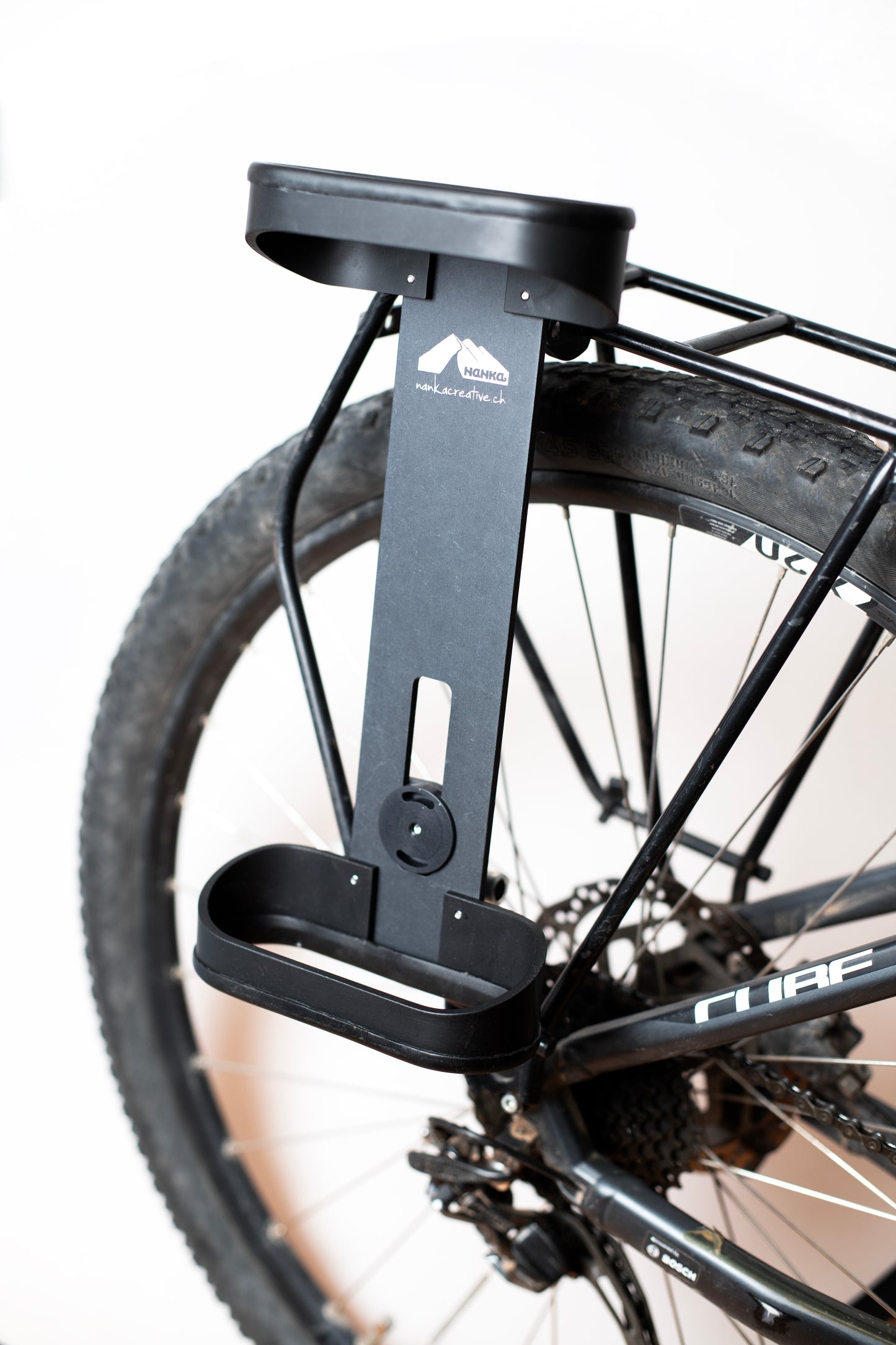 Aluminum ski rack for bike