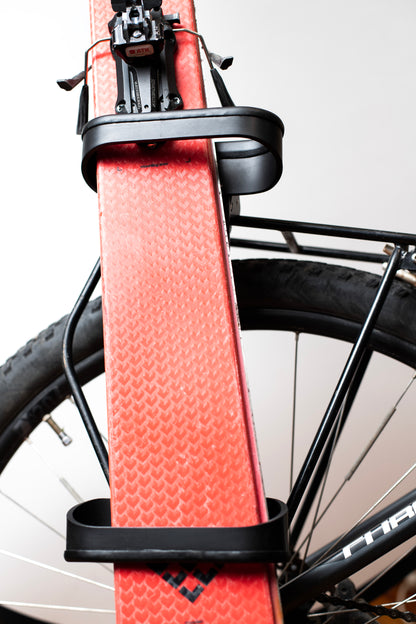 Aluminum ski rack for bike