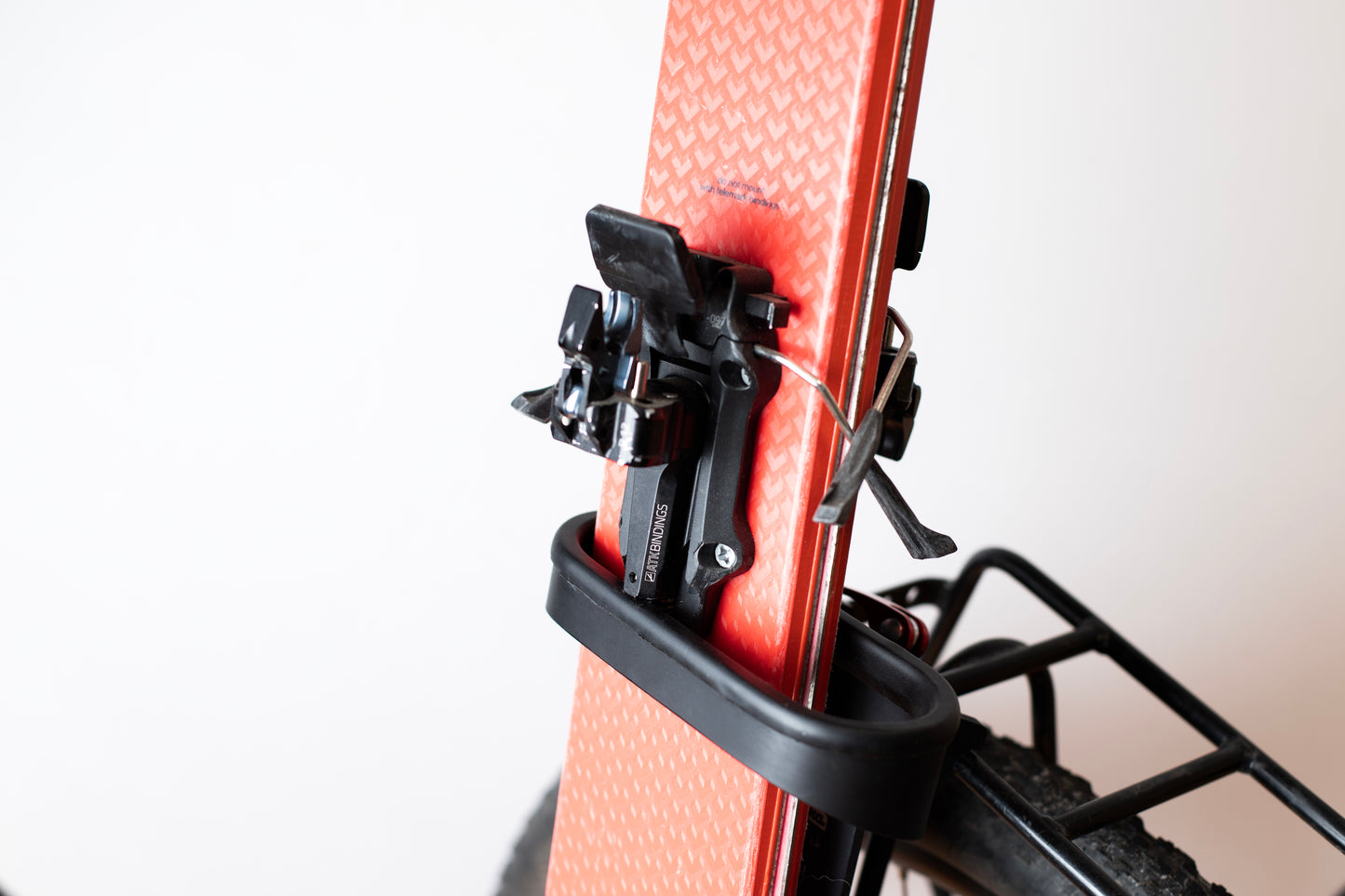 Aluminum ski rack for bike