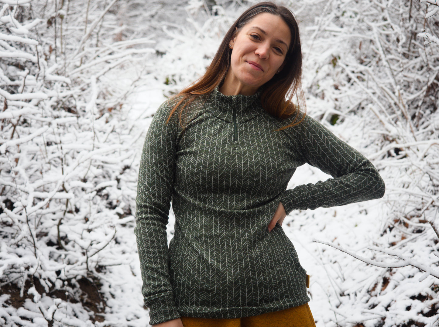 Half Zip Shirt from Merino Wool