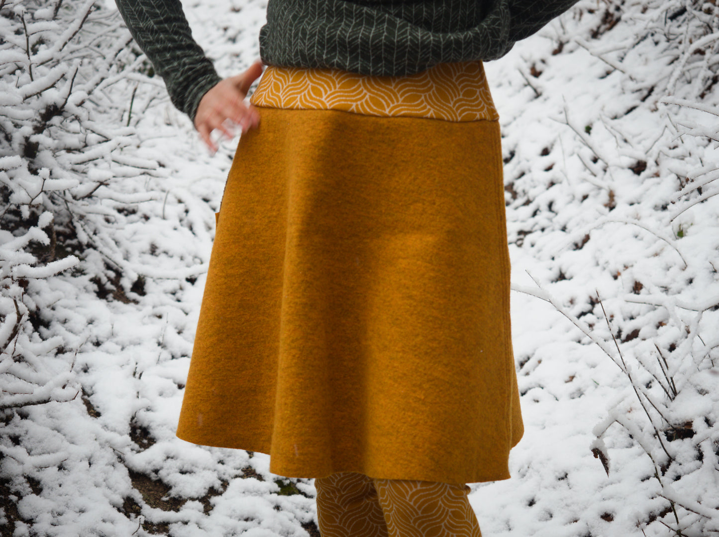 Half Circle Skirt from 100% Boiled Wool