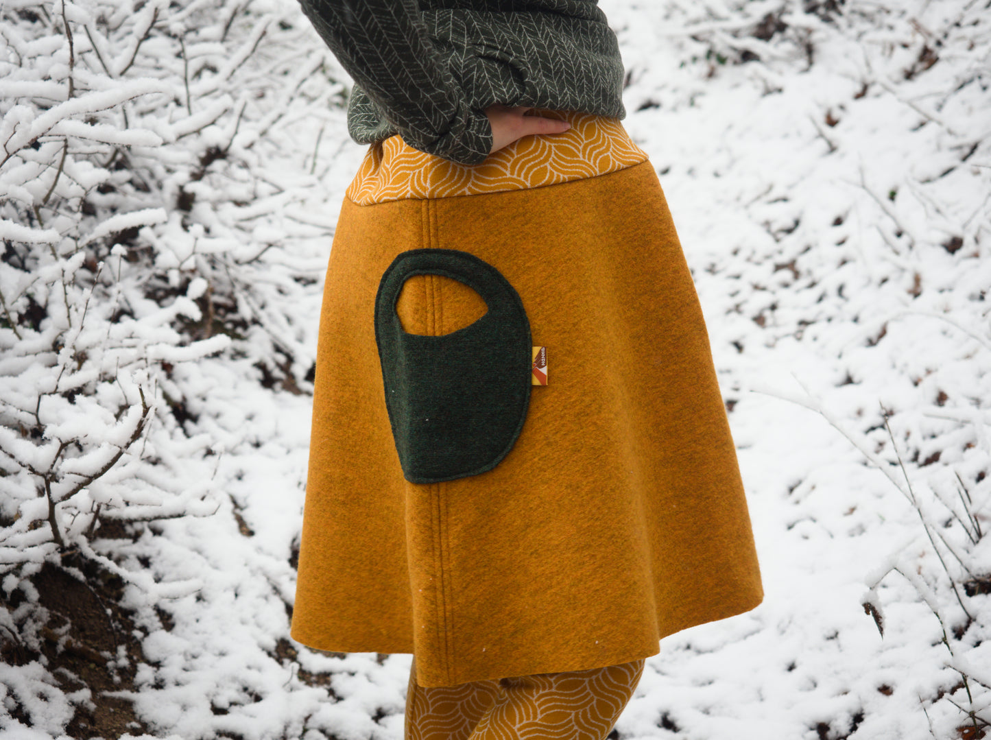 Half Circle Skirt from 100% Boiled Wool