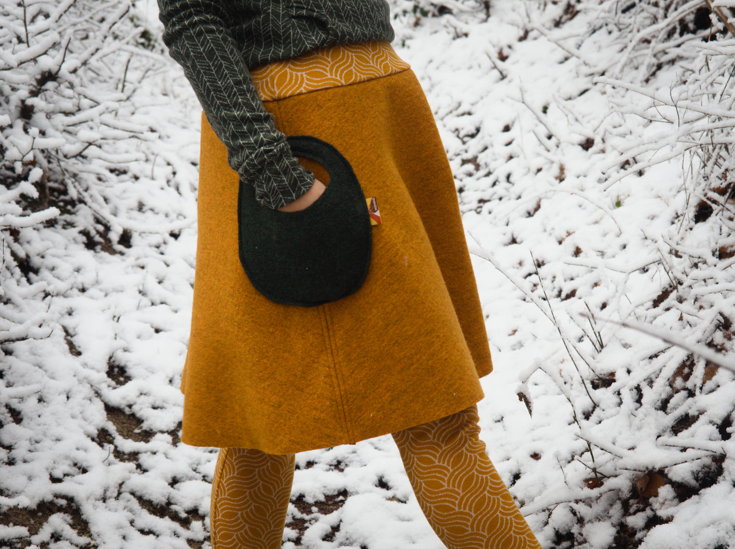 Half Circle Skirt from 100% Boiled Wool