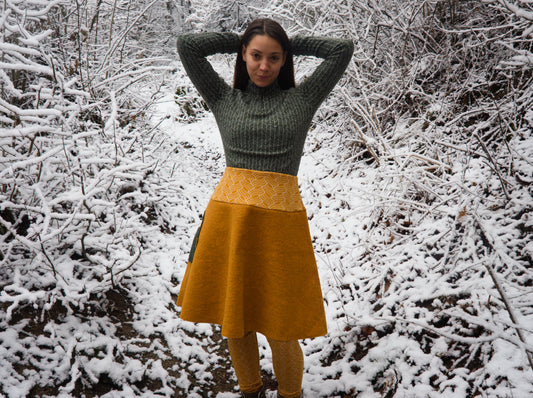 Half Circle Skirt from 100% Boiled Wool