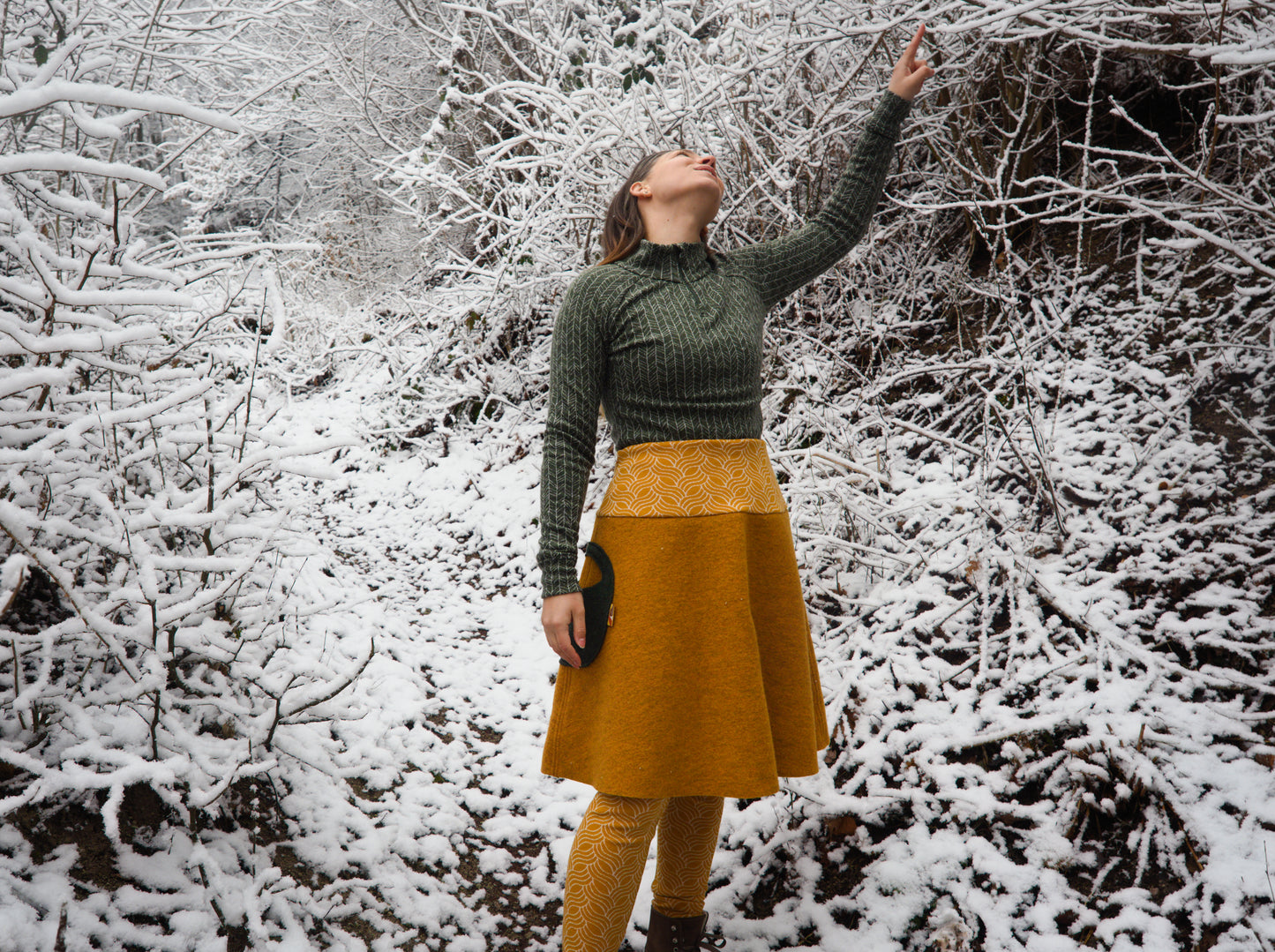 Half Circle Skirt from 100% Boiled Wool