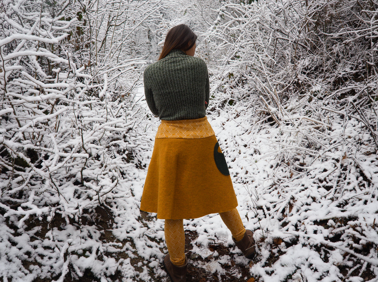 Half Circle Skirt from 100% Boiled Wool