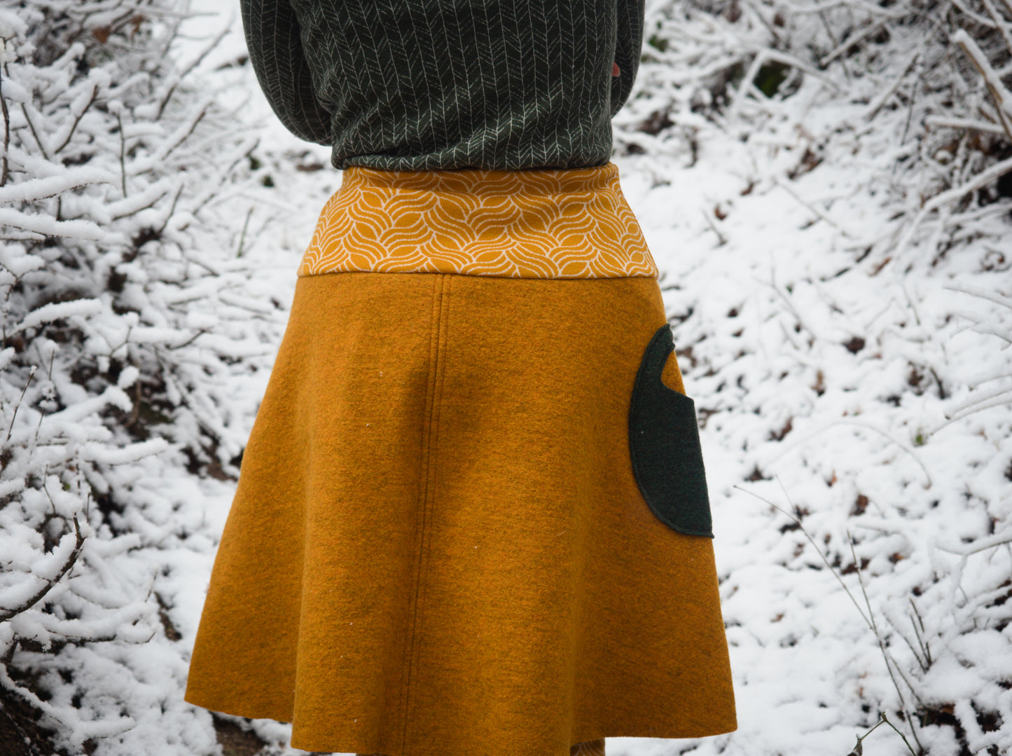 Half Circle Skirt from 100% Boiled Wool