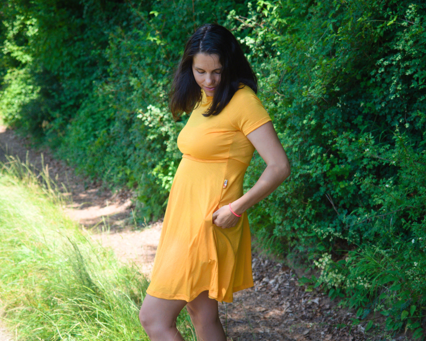 Thin Merino Dress for Breastfeeding