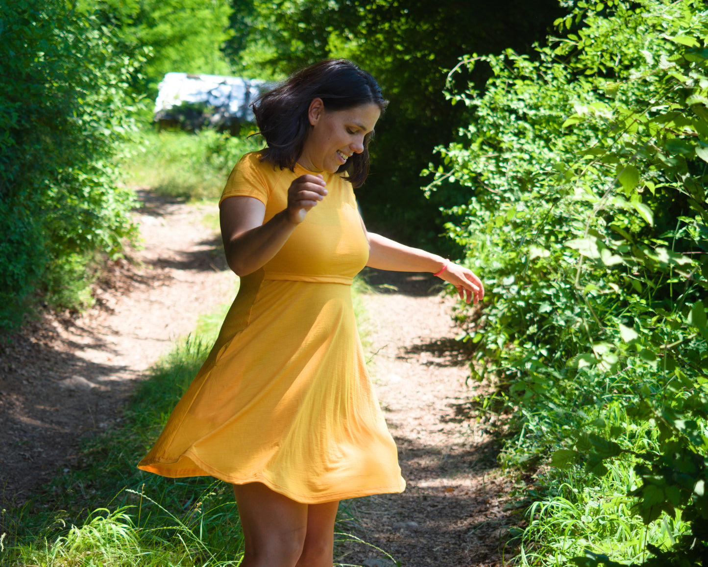 Thin Merino Dress for Breastfeeding