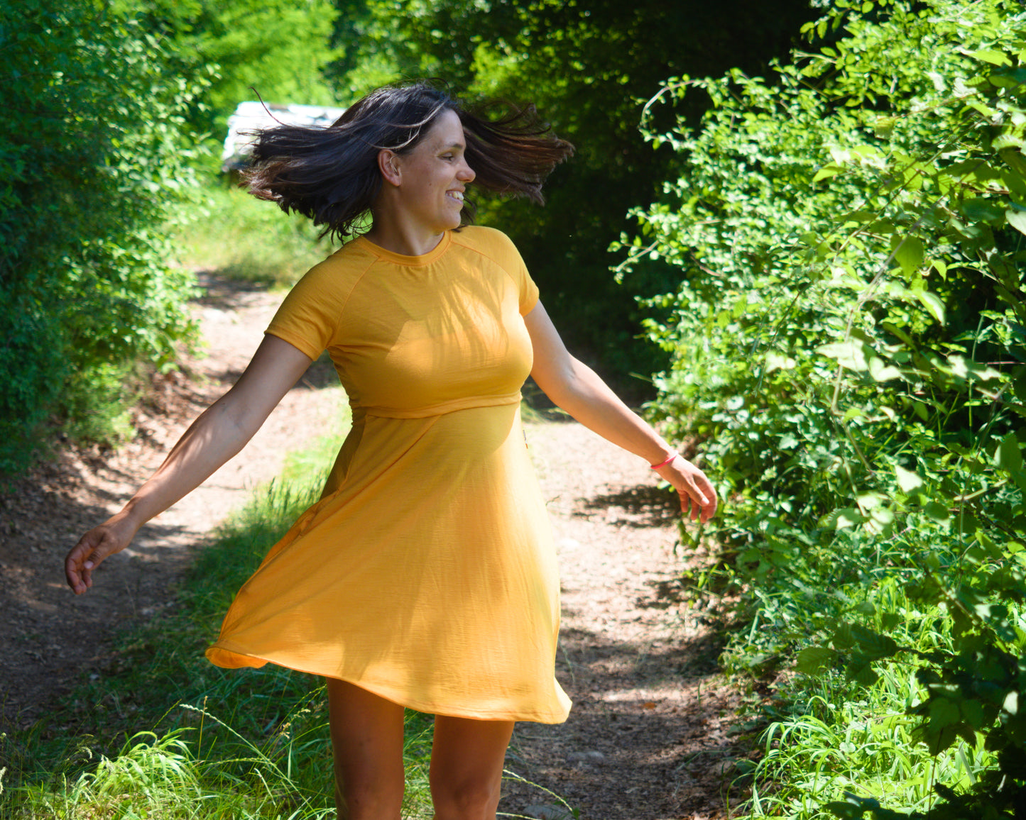 Thin Merino Dress for Breastfeeding