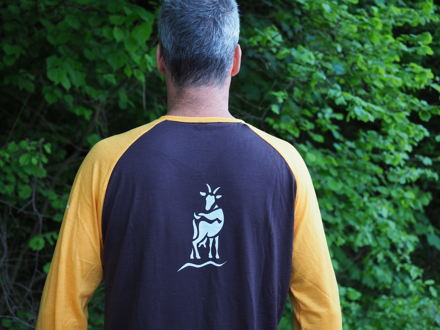 Personalisiertes Merinoshirt mit Print von Europas Gipfeln