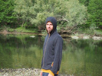 Casual Merino Zip-Up Hoodie