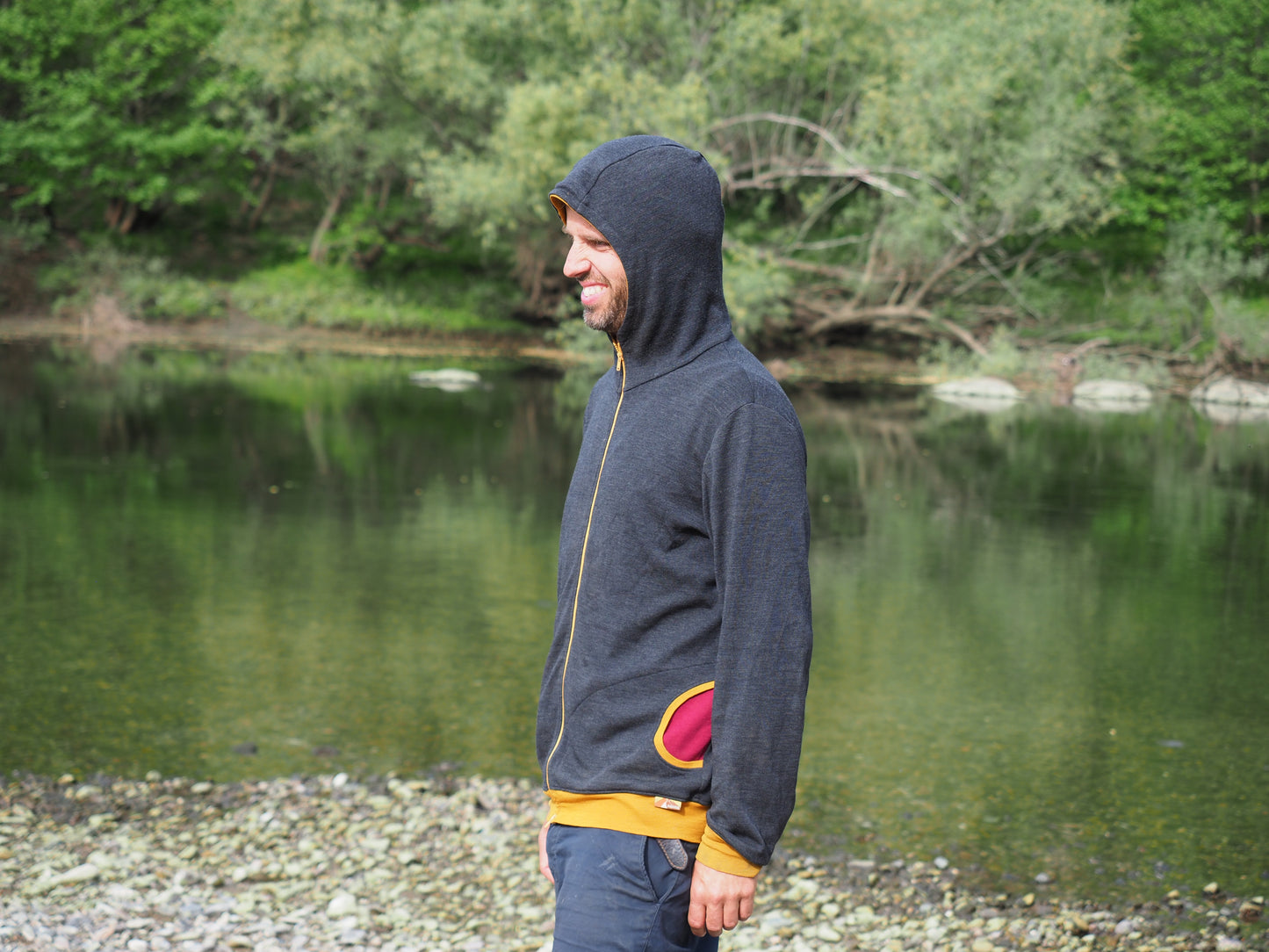 Casual Merino Zip-Up Hoodie